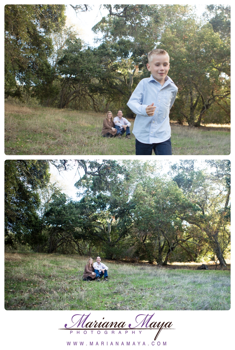running during family portraits